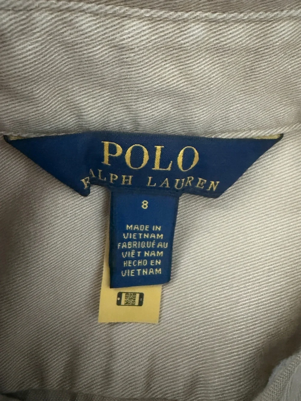 Ralph Lauren Beige Button-Front Shirt Dress No Belt Sz 8